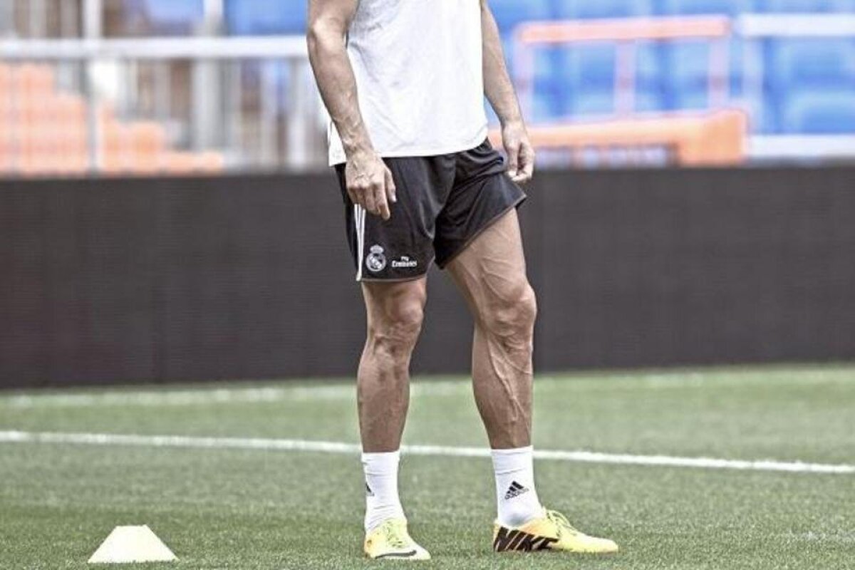 FOTO "Hartă" de vene a lui Cristiano » Cum arată picioarele lui Ronaldo în timpul unui antrenament