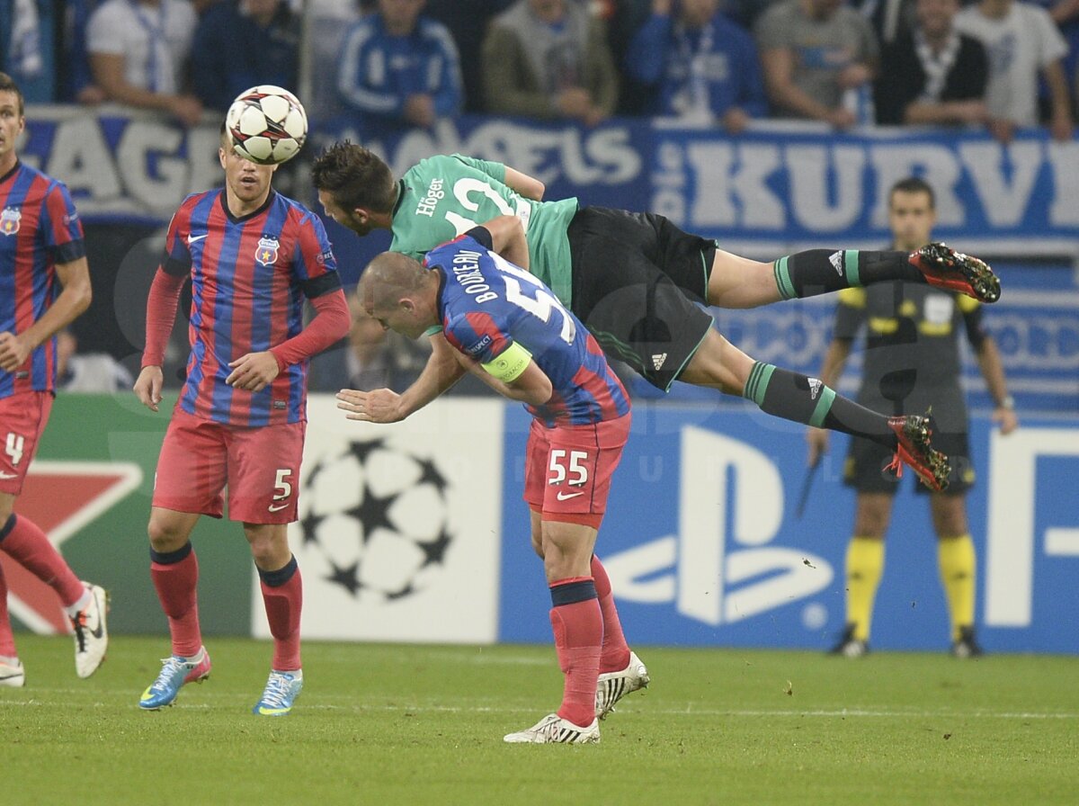 FOTO şi VIDEO Schalke - Steaua 3-0 » Roş-albaştrii au pierdut categoric primul meci din grupele CL