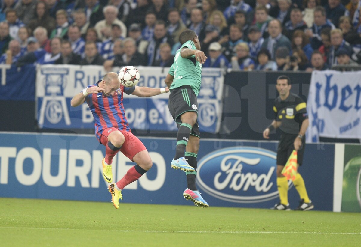 FOTO şi VIDEO Schalke - Steaua 3-0 » Roş-albaştrii au pierdut categoric primul meci din grupele CL