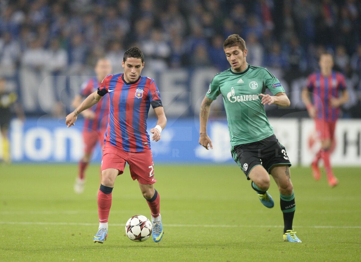 FOTO şi VIDEO Schalke - Steaua 3-0 » Roş-albaştrii au pierdut categoric primul meci din grupele CL