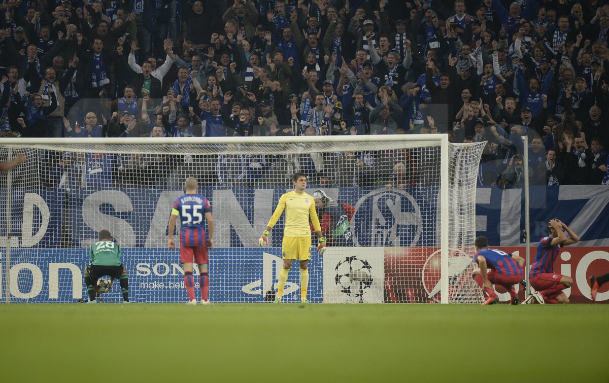 FOTO şi VIDEO Schalke - Steaua 3-0 » Roş-albaştrii au pierdut categoric primul meci din grupele CL