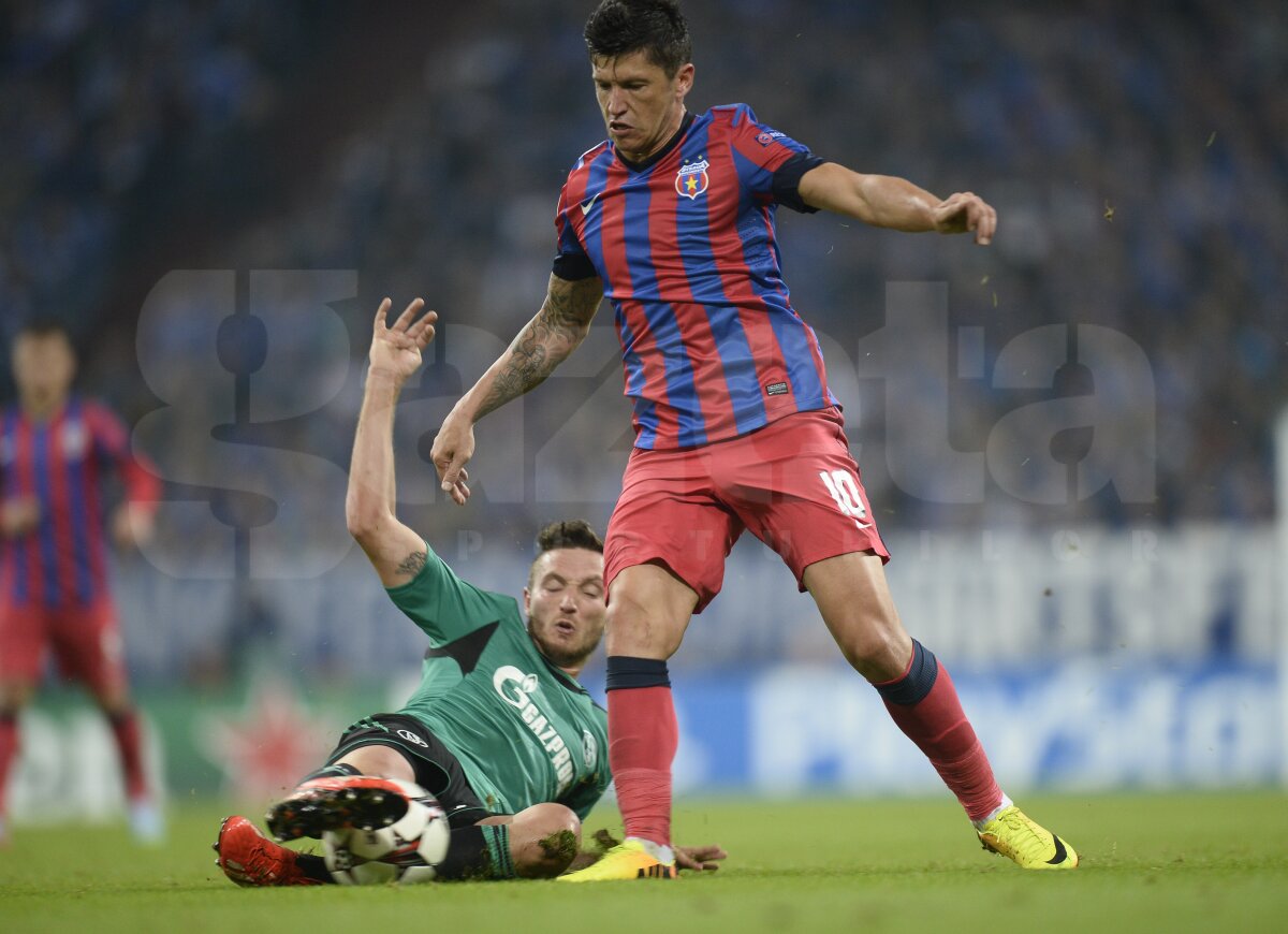 FOTO şi VIDEO Schalke - Steaua 3-0 » Roş-albaştrii au pierdut categoric primul meci din grupele CL