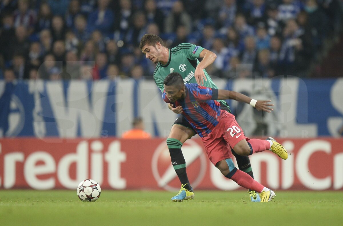 FOTO şi VIDEO Schalke - Steaua 3-0 » Roş-albaştrii au pierdut categoric primul meci din grupele CL