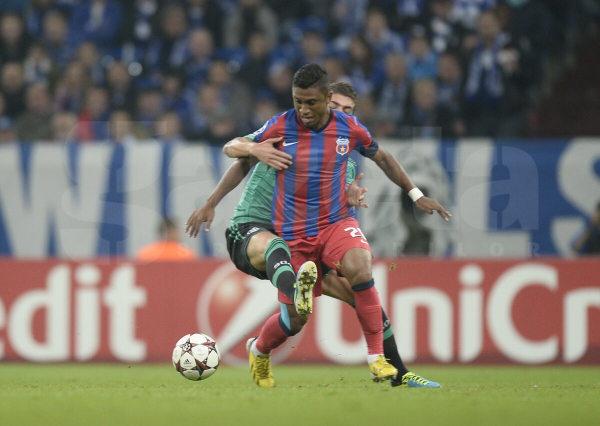 FOTO şi VIDEO Schalke - Steaua 3-0 » Roş-albaştrii au pierdut categoric primul meci din grupele CL