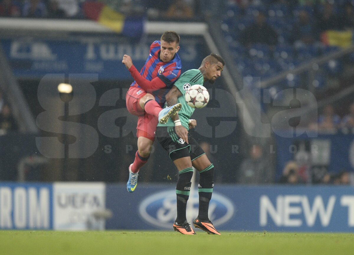 FOTO şi VIDEO Schalke - Steaua 3-0 » Roş-albaştrii au pierdut categoric primul meci din grupele CL