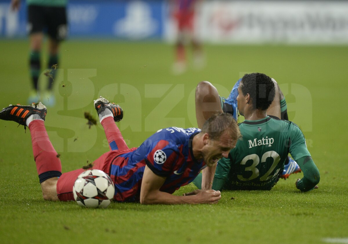 FOTO şi VIDEO Schalke - Steaua 3-0 » Roş-albaştrii au pierdut categoric primul meci din grupele CL