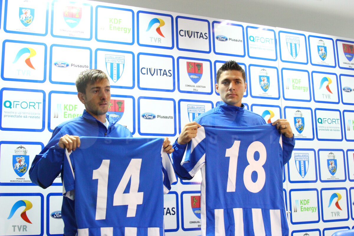 FOTO Curelea şi Ferfelea au semnat contractele şi au fost prezentaţi la CS U Craiova