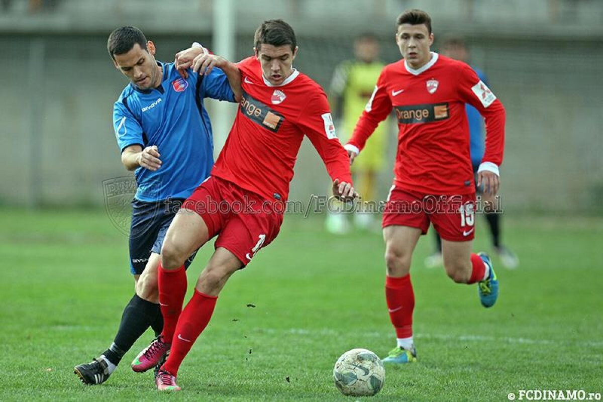 FOTO Dinamo 2 a făcut show, 3-0 cu Tunari! "Cîinii" au avut în teren 8 jucători sub 20 ani