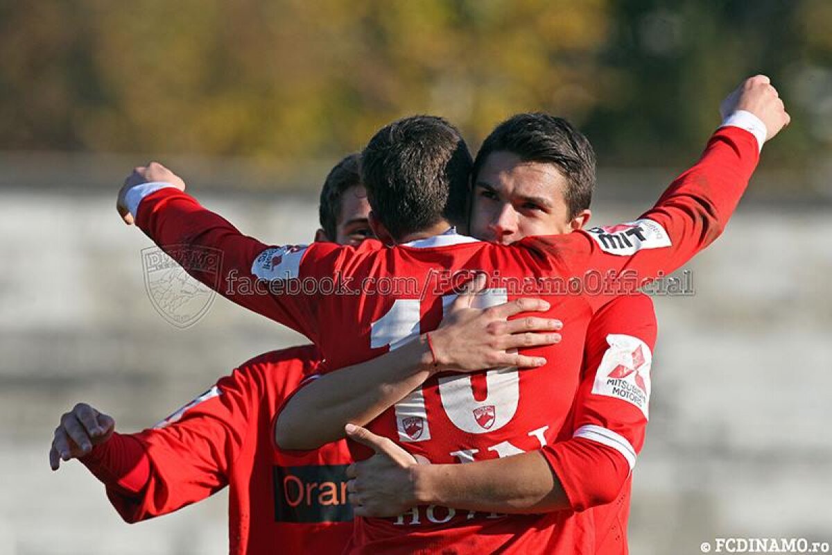 FOTO Dinamo 2 a făcut show, 3-0 cu Tunari! "Cîinii" au avut în teren 8 jucători sub 20 ani