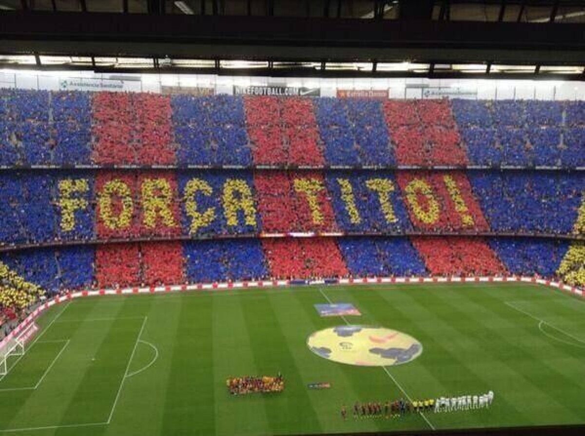 FOTO şi VIDEO Gest superb al fanilor catalani pentru fostul antrenor Tito Vilanova!