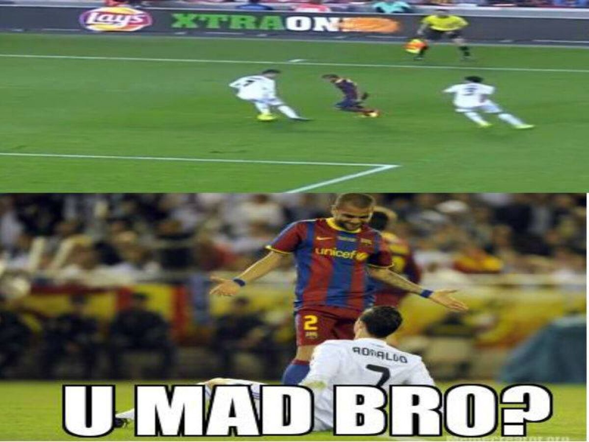 GALERIE FOTO El Clasico s-a terminat, meciul fanilor continuă » Cele mai amuzante poze, după Barcelona - Real Madrid