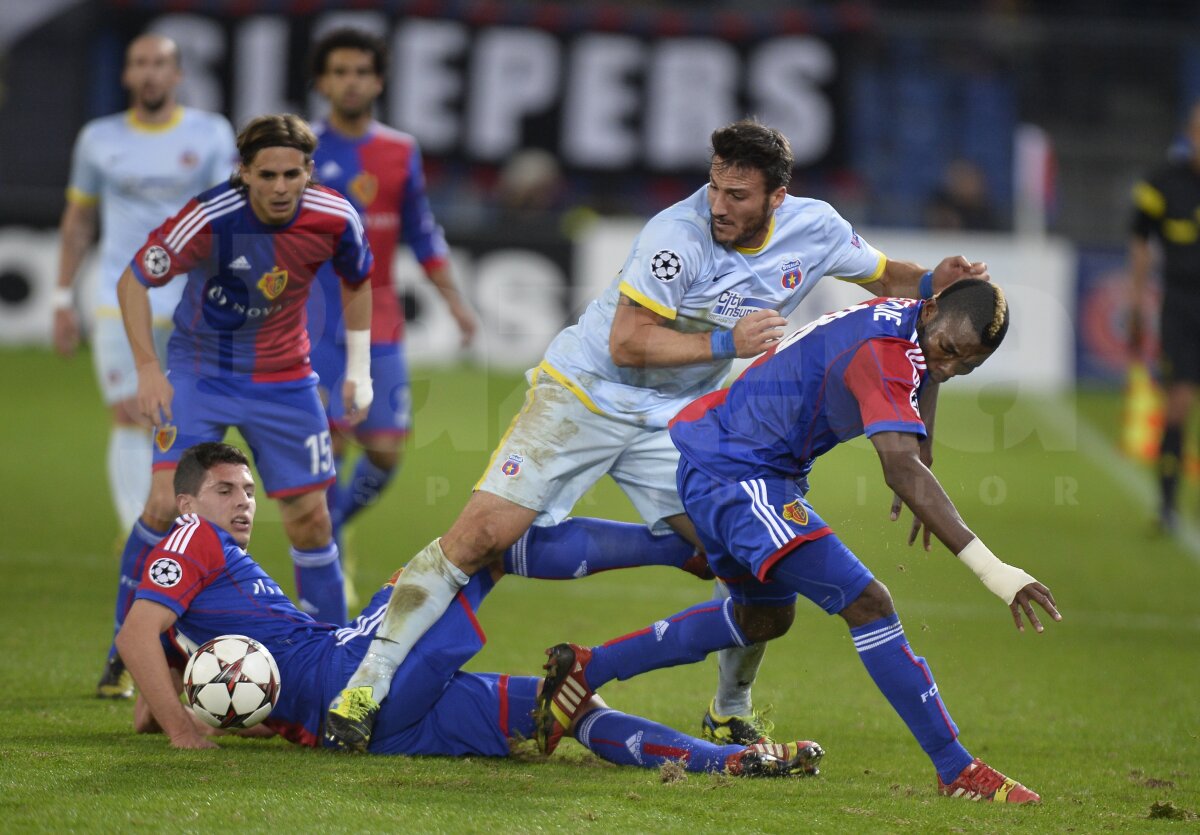 VIDEO+FOTO Dramă în prelungiri » Steaua a scăpat printre degete victoria la Basel, 1-1, şi mai are şanse minime să evite locul 4