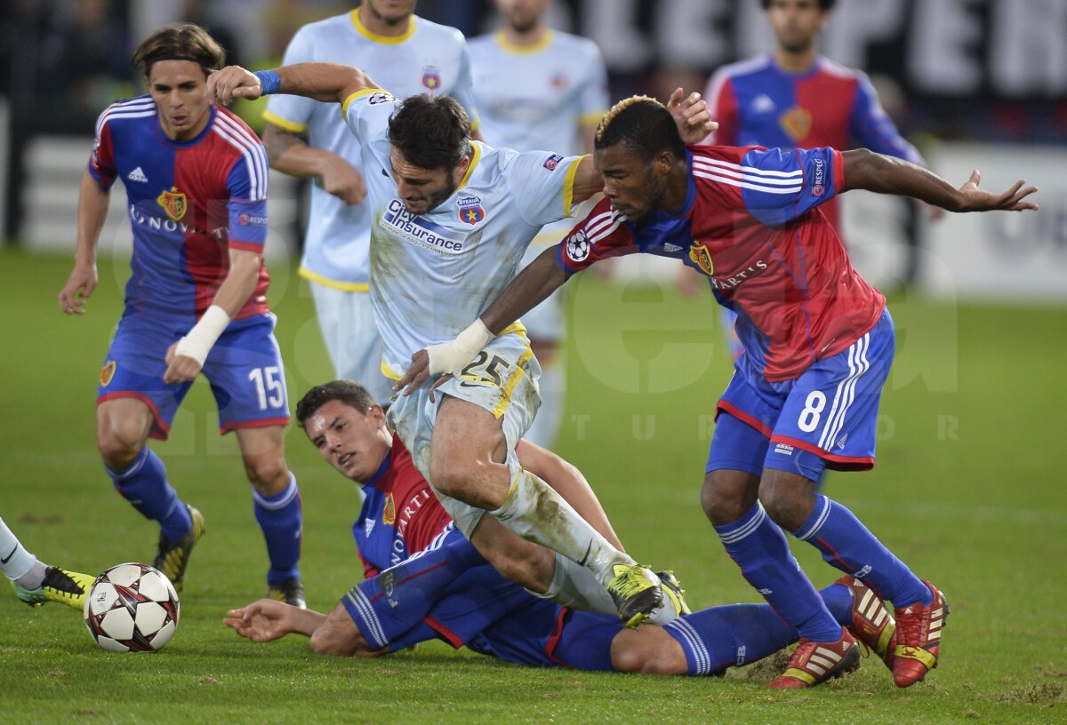 VIDEO+FOTO Dramă în prelungiri » Steaua a scăpat printre degete victoria la Basel, 1-1, şi mai are şanse minime să evite locul 4