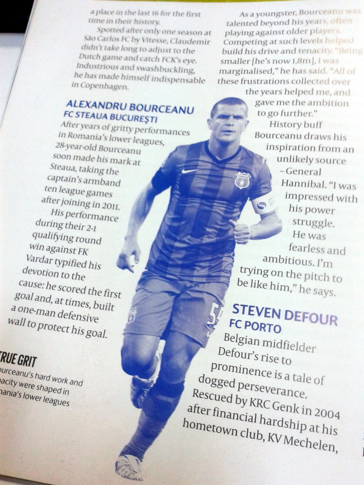 Bourceanu vedetă în UEFA Champions League Magazine » "Încerc să fiu pe teren ca Generalul Hannibal!" ;)