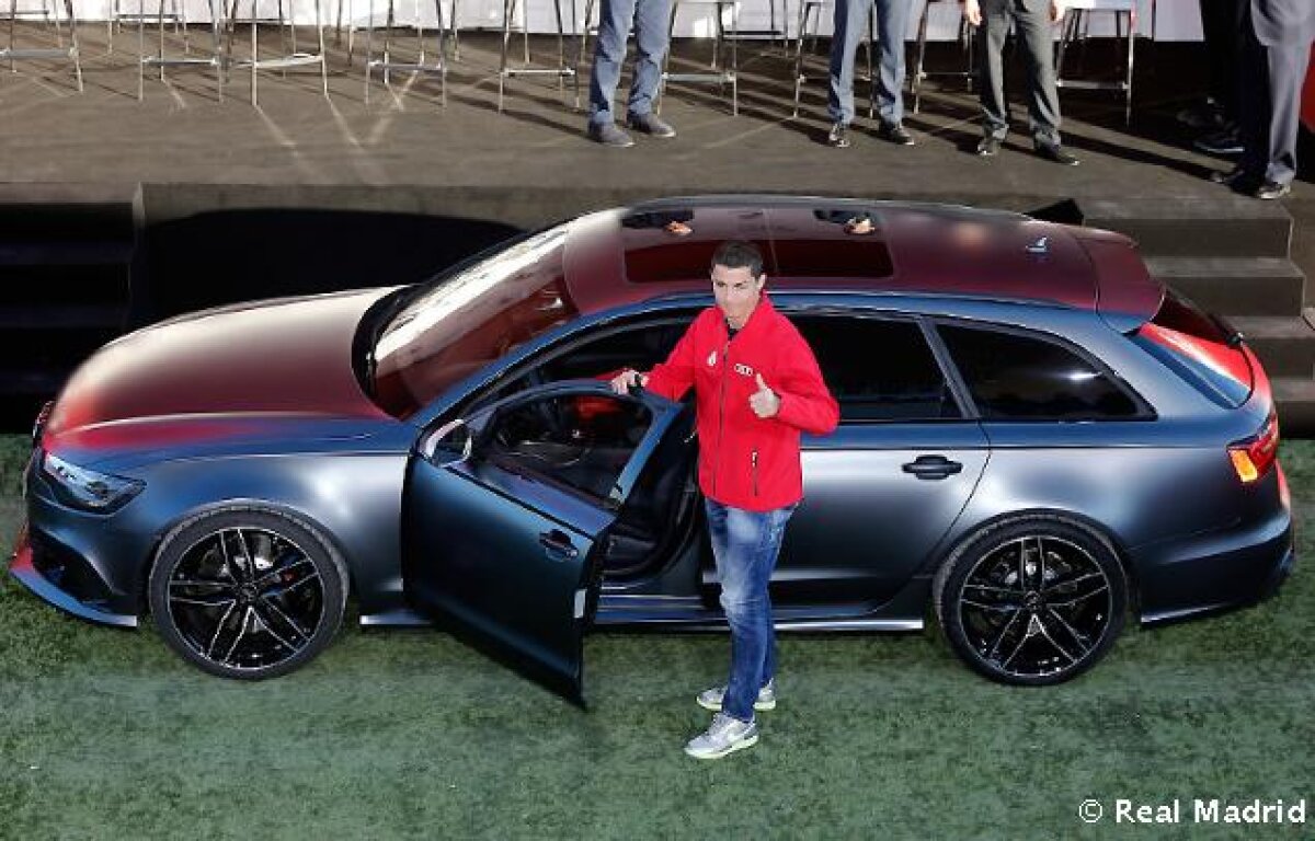 FOTO Super-bolizii jucătorilor Realului » Audi RS6 de 560 de cai pentru Ronaldo! Audi le-a făcut cadou şi maşini pentru copii :D