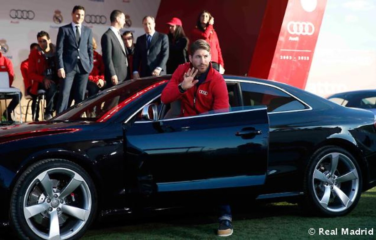 FOTO Super-bolizii jucătorilor Realului » Audi RS6 de 560 de cai pentru Ronaldo! Audi le-a făcut cadou şi maşini pentru copii :D