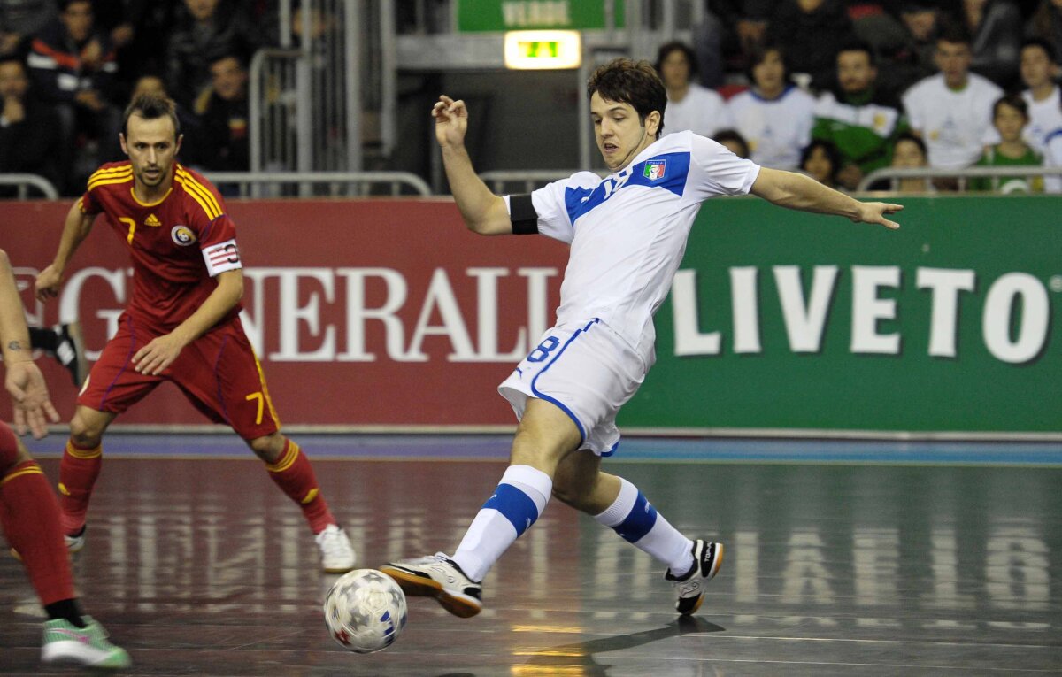 FOTO Dublă de pregătire Italia - România la futsal » Peninsularii s-au impus cu 9-1 la general