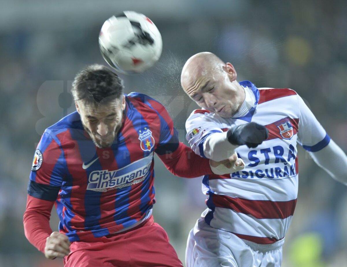 FOTO şi VIDEO Cu mari emoţii şi cu ajutorul centralului Dima, roş-albaştrii au obţinut un punct la Galaţi » Oţelul - Steaua 1-1