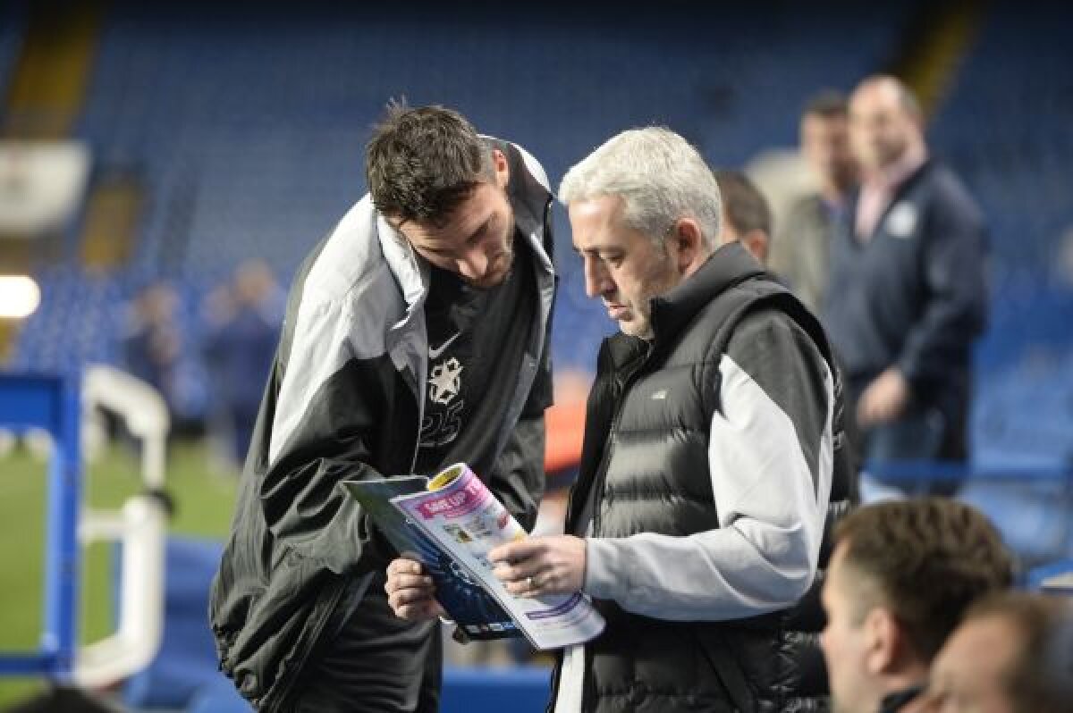 FOTO Spectator surpriză la antrenamentul Stelei » Chiricheş şi-a vizitat foştii colegi pe Stamford Bridge