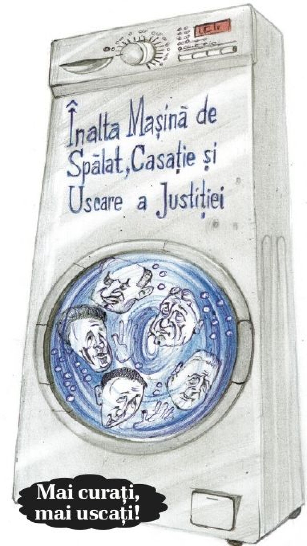 Partea a doua a celor mai tari caricaturi semnate de Emil Mierlă » Aho, aho, magistraţi, staţi puţin şi amînaţi!