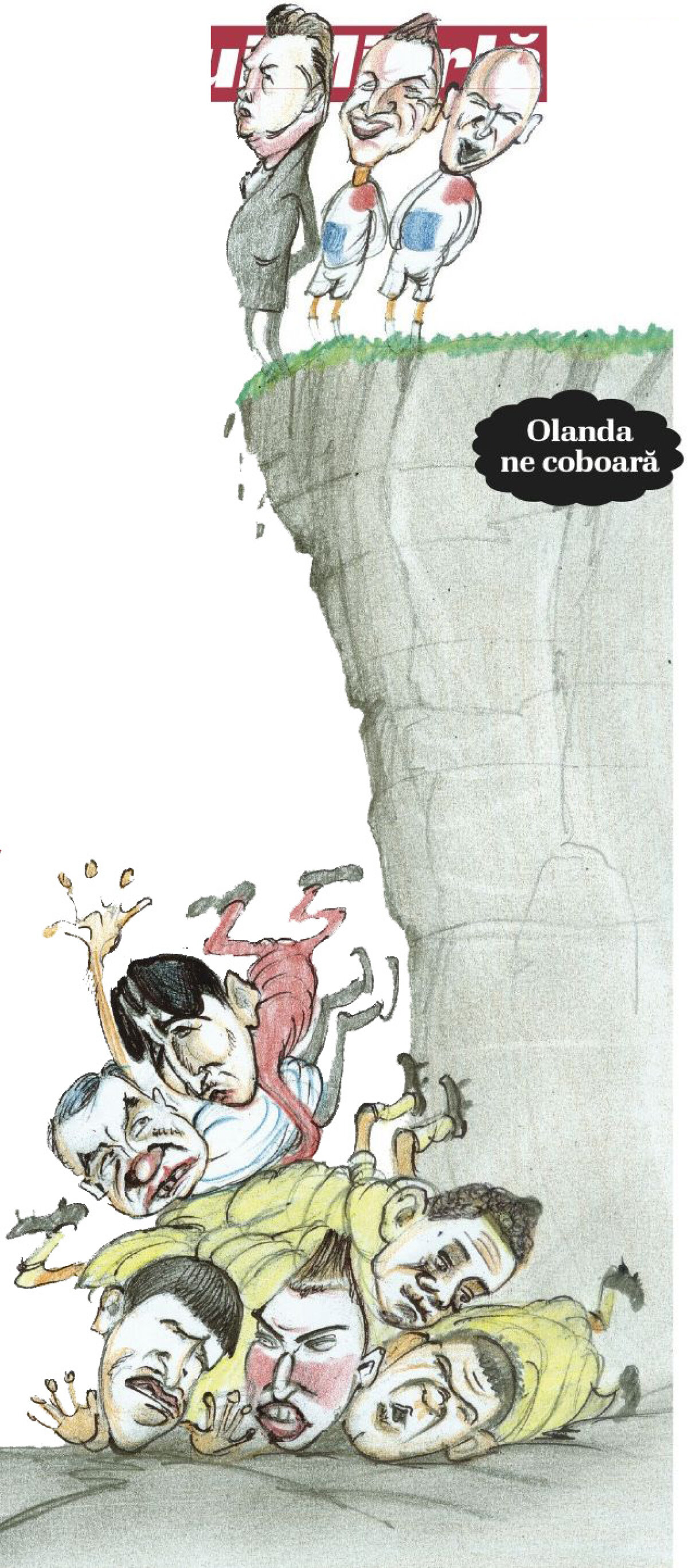 Ultima parte a celor mai tari caricaturi realizate de Emil Mierlă » Mîine anul se-nnoieşte, Piţi ne reconstruieşte!