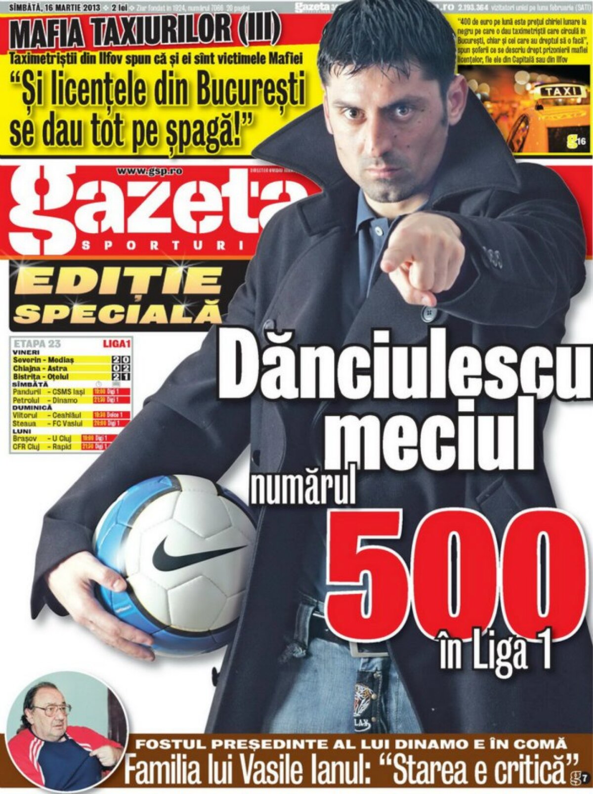 GALERIE FOTO Retrospectiva anului 2013 în 12 pagini întîi ale Gazetei Sporturilor! Alege-o pe cea mai reprezentativă