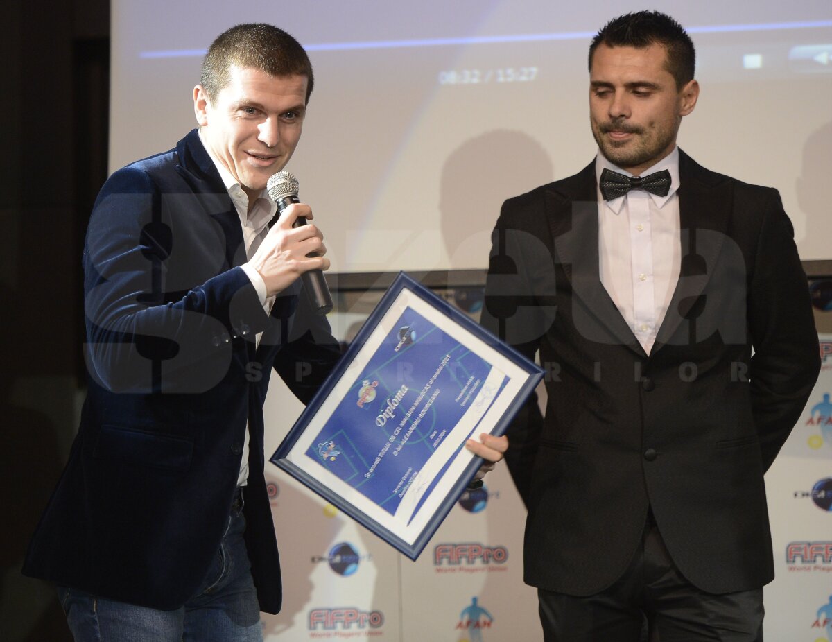 FOTO Au fost decernate premiile AFAN » Bourceanu cel mai bun fotbalist, Cătălin Tolontan cel mai bun jurnalist