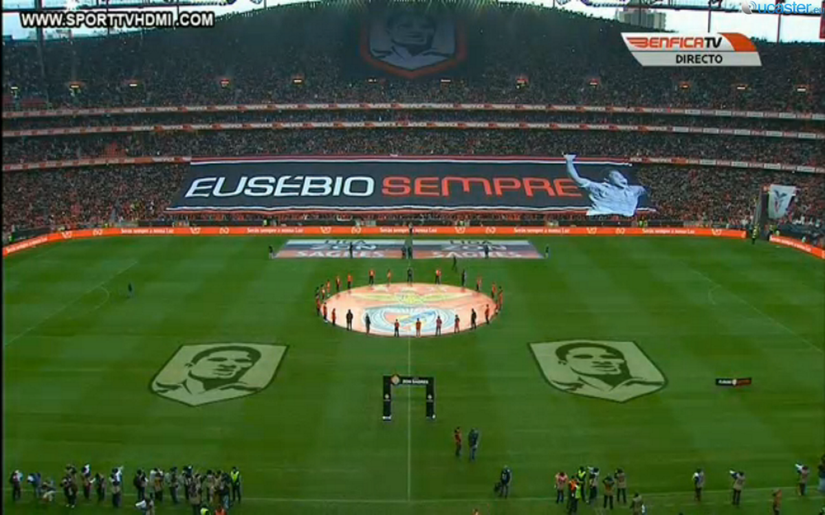 FOTO Momente emoţionante la derby-ul Portugaliei » Omagiu adus lui Eusebio pe "Da Luz", înainte de Benfica - Porto