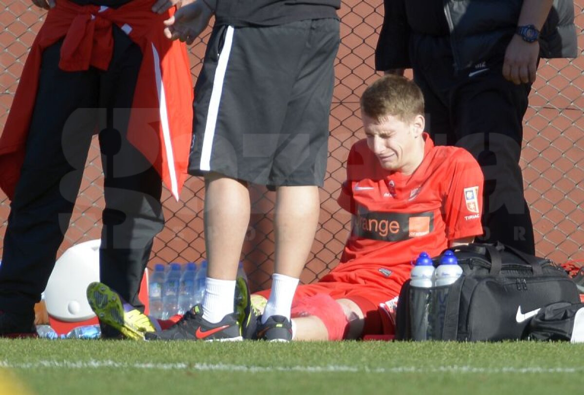 Valentin Lazăr, accidentat de un coechipier! A ieşit de pe teren în lacrimi la amicalul cu Cernomoreţ