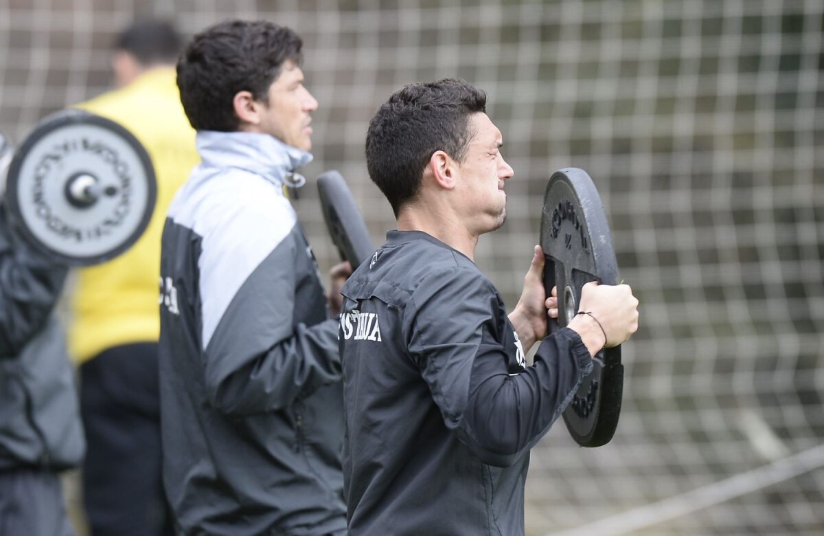 FOTO Tommy's gym class » Steliştii au mutat sala de forţă în iarbă :)
