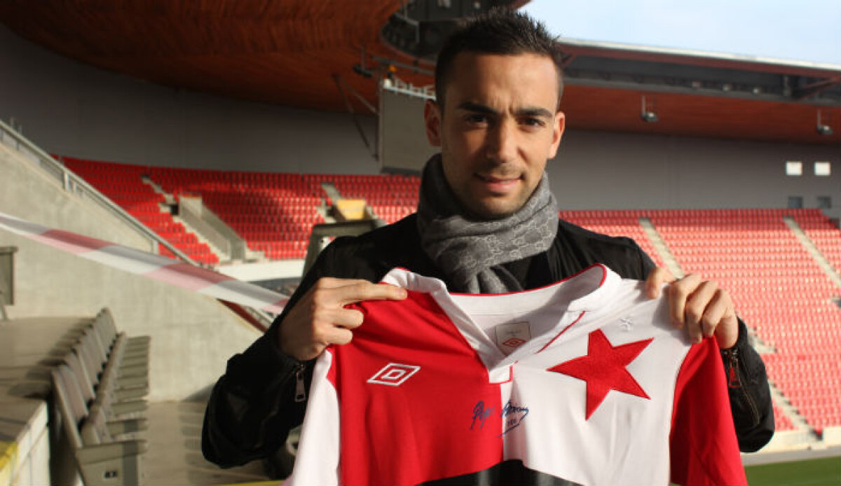 FOTO Damien Boudjemaa prezentat oficial la Slavia Praga » Prima declaraţie a mijlocaşului