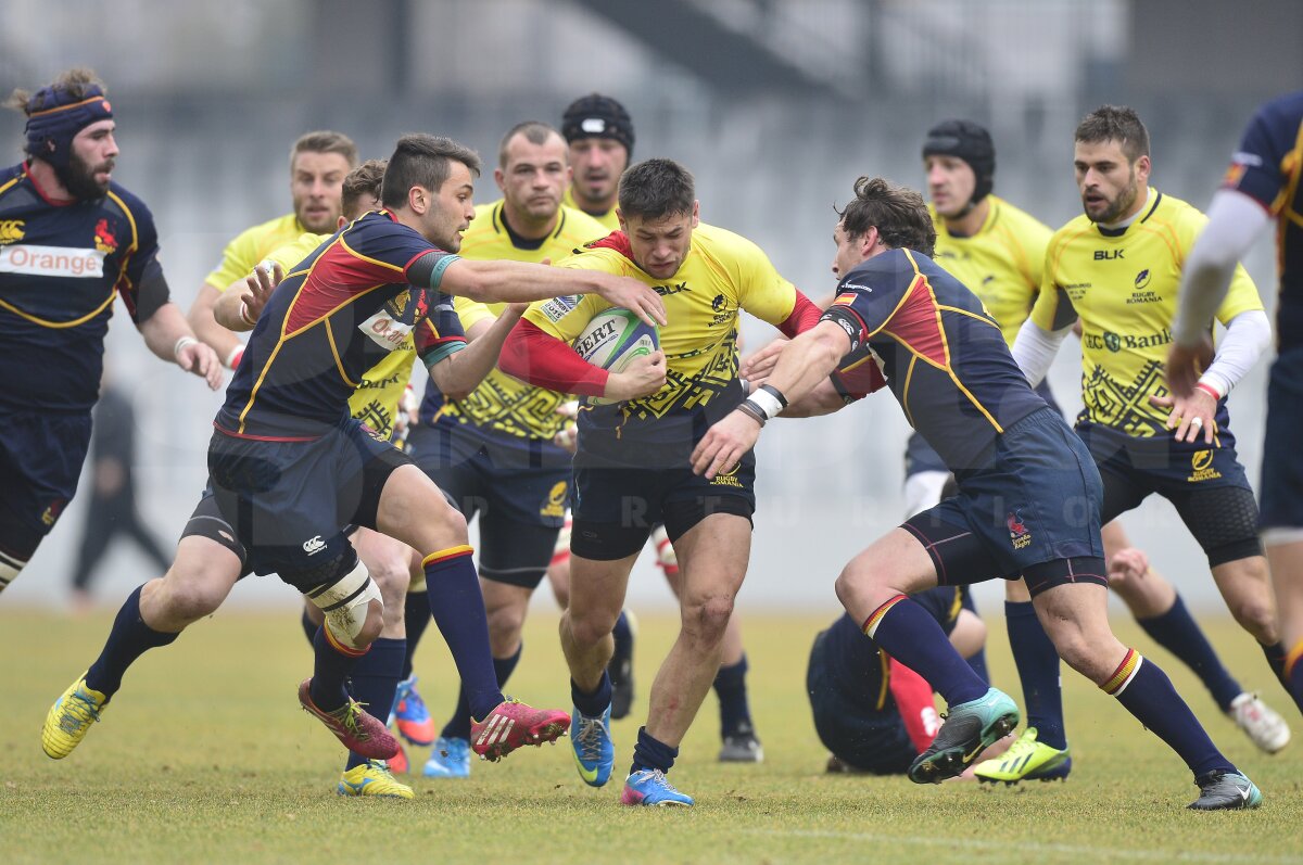 România şi-a asigurat prezenţa pentru a 8-a oară consecutiv la Cupa Mondială de Rugby! "Stejarii" au învins Spania, 32-6
