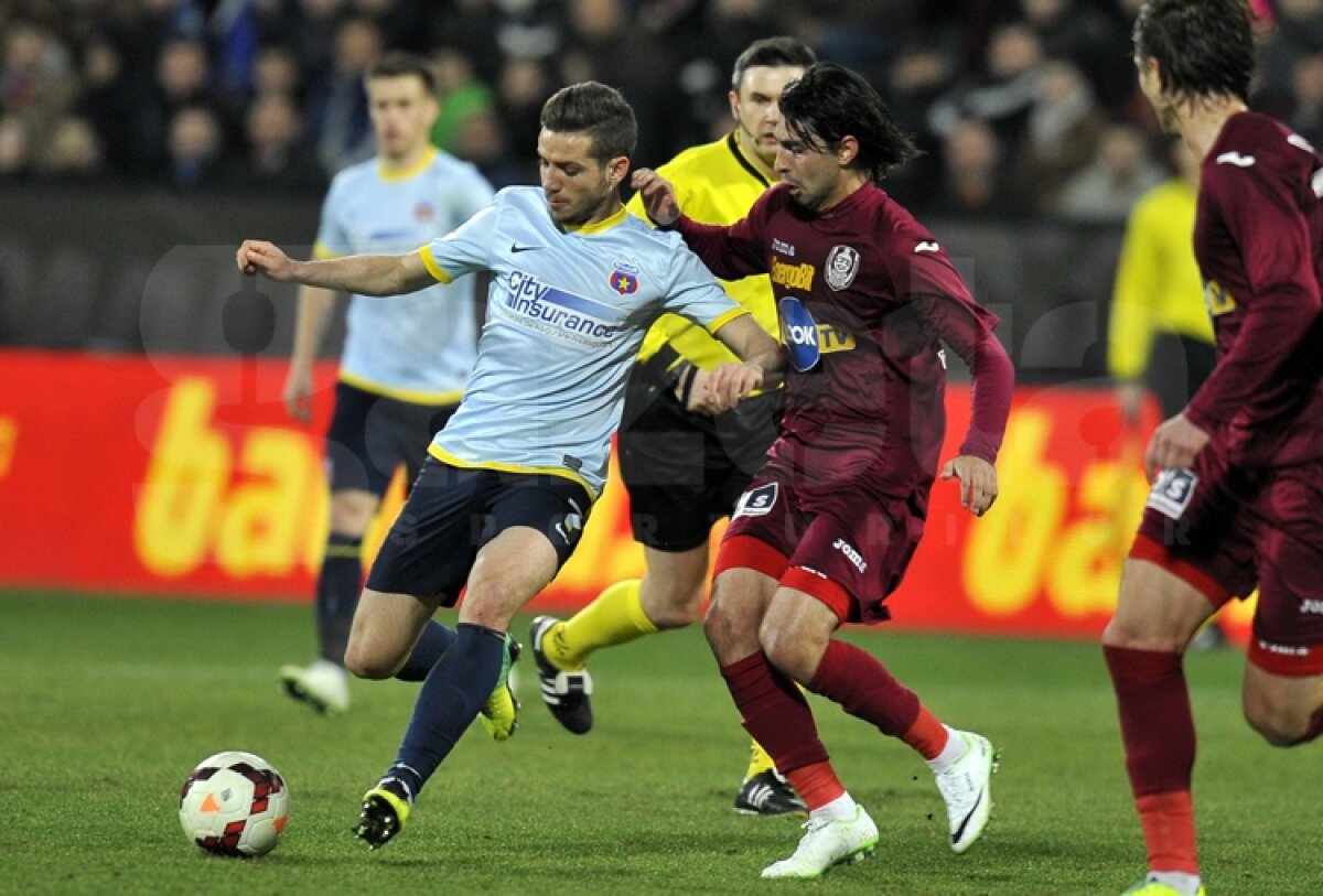 VIDEO Atacant fals, dar decisiv » Chipciu a adus o victorie esenţială pentru Steaua în lupta la titlu, 1-0 cu CFR Cluj
