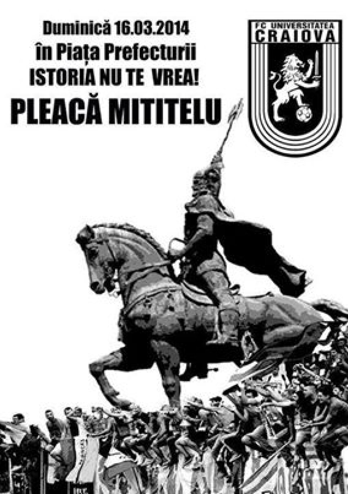 Suporterii Ştiinţei protestează duminică împotriva lui Mititelu » Balaci: "Susţin mitingul, aşa nu se mai poate!"