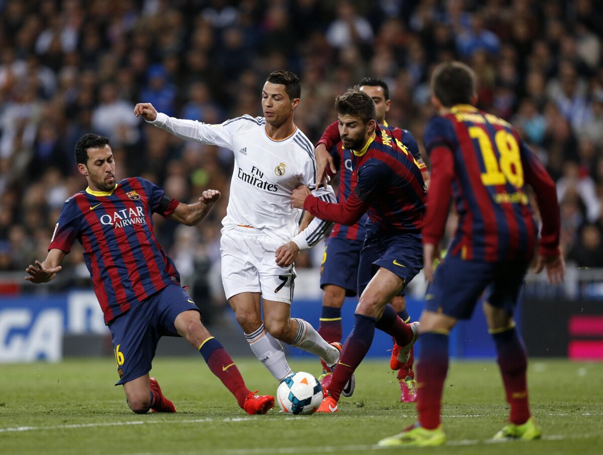 VIDEO şi FOTO Real Madrid - FC Barcelona 3-4 » "Tripla" lui Lionel Messi o ajută pe Atletico să urce pe primul loc în La Liga