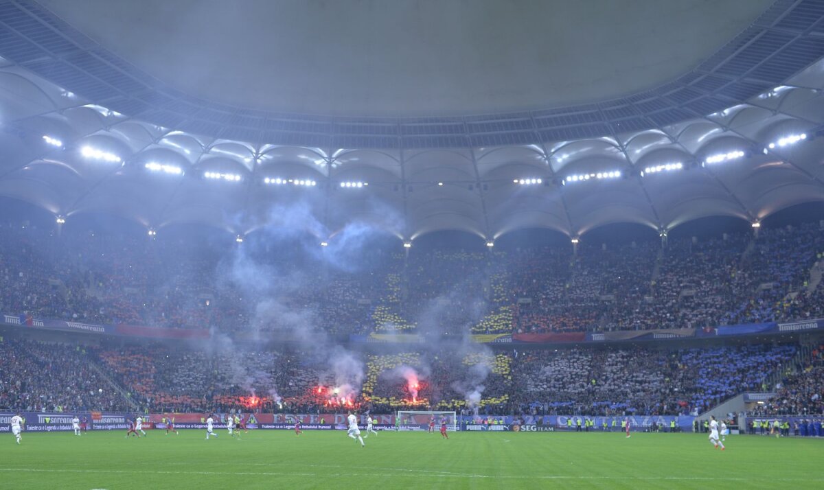 FOTO Steliştii mulţi, dinamoviştii buni » Fanii "cîinilor" s-au impus în duelul galeriilor din Derby