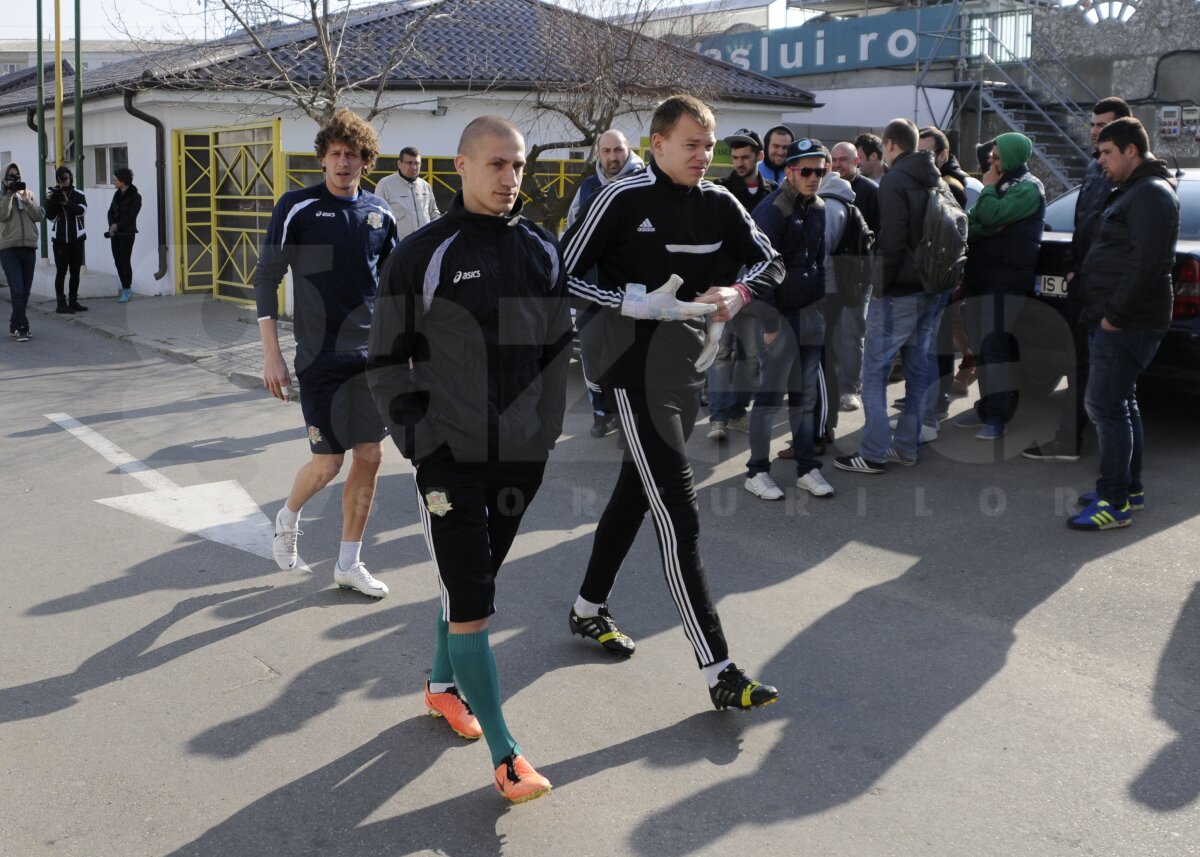 FOTO Jucătorii lui FC Vaslui au ieşit din grevă şi se vor prezenta la meciul cu Viitorul