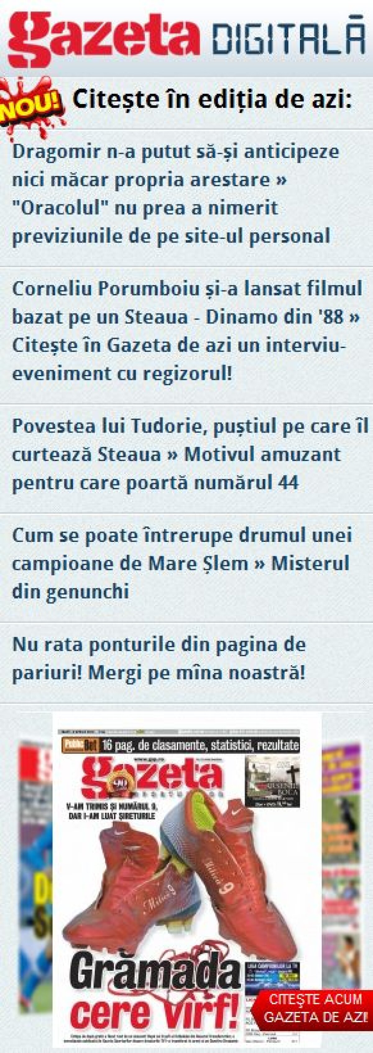 Corneliu Porumboiu şi-a lansat filmul bazat pe un Steaua - Dinamo din '88 » Citeşte în Gazeta de azi un interviu-eveniment cu regizorul!