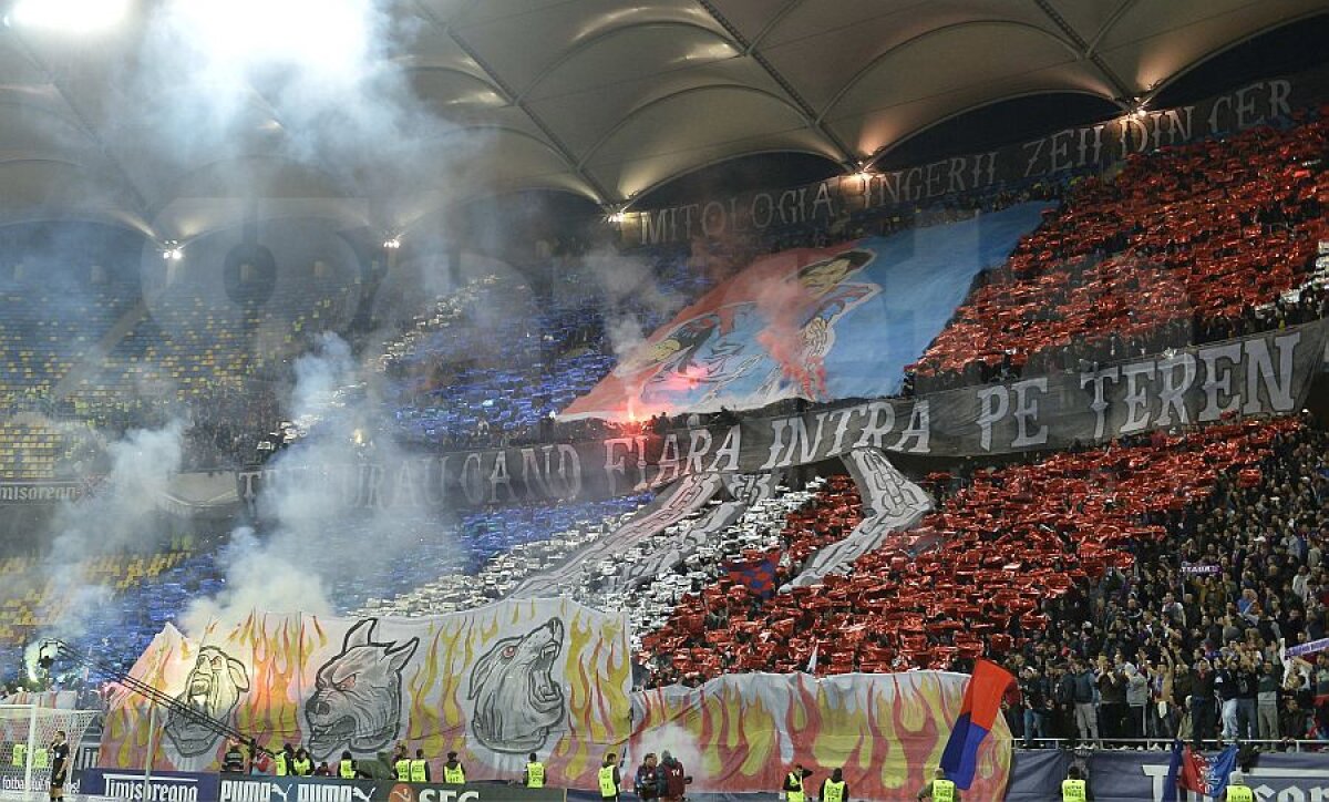 FOTO Spectacol pe Naţional Arena » Duel incendiar între galerii! Coregrafie unică a dinamoviştilor, răspunsul steliştilor