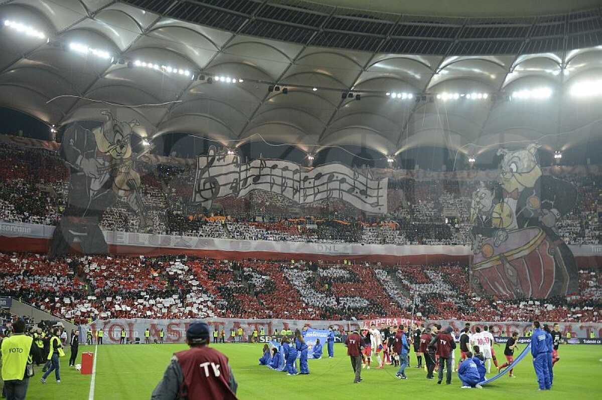 FOTO Spectacol pe Naţional Arena » Duel incendiar între galerii! Coregrafie unică a dinamoviştilor, răspunsul steliştilor