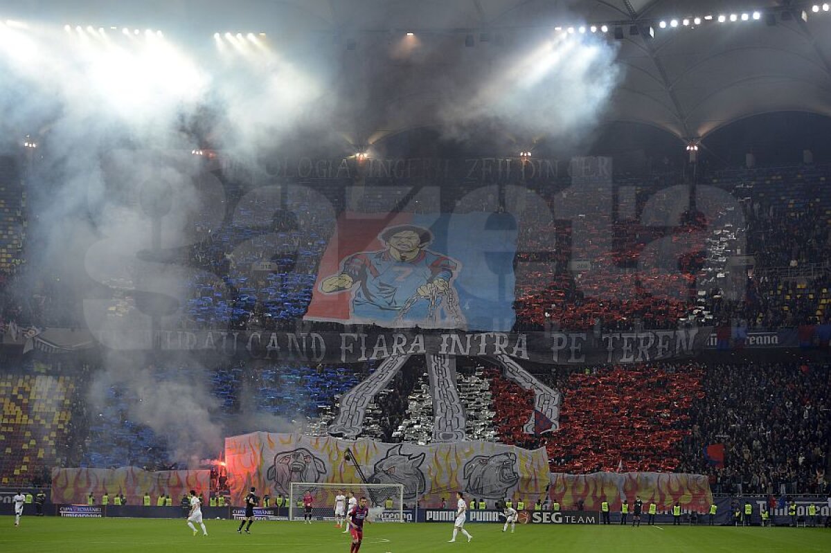 FOTO Spectacol pe Naţional Arena » Duel incendiar între galerii! Coregrafie unică a dinamoviştilor, răspunsul steliştilor