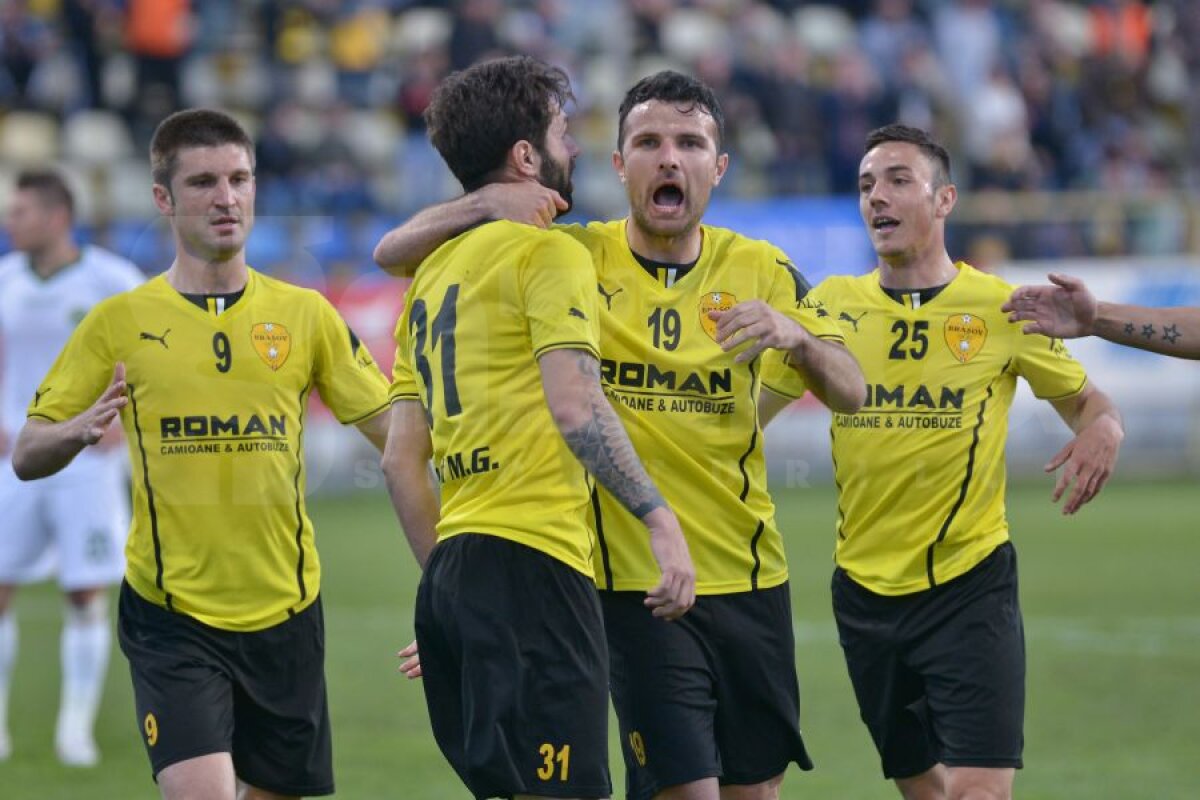 FOTO şi VIDEO » Dubla lui Grigorie şi golul lui Bruno Madeira au adus cele trei puncte Braşovului, 3-1 cu Chiajna