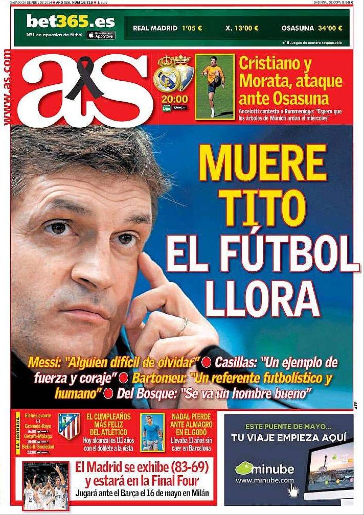 FOTO Lacrimi pentru Mister Barca » Fotbalul mondial şi-a luat adio de la Tito Vilanova, omul care a trăit numai pentru Barcelona