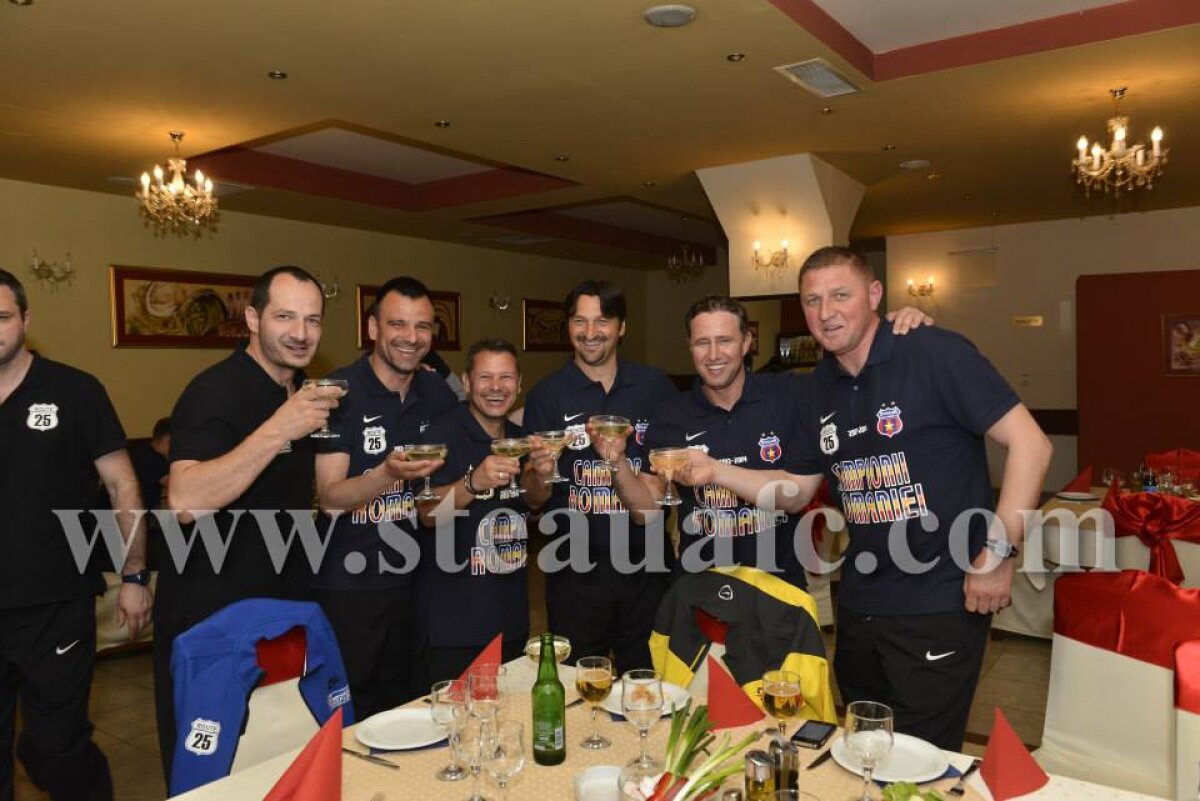 GALERIE FOTO Steliştii au petrecut pînă dimineaţă după ce-au cîştigat titlul 25 din istoria clubului