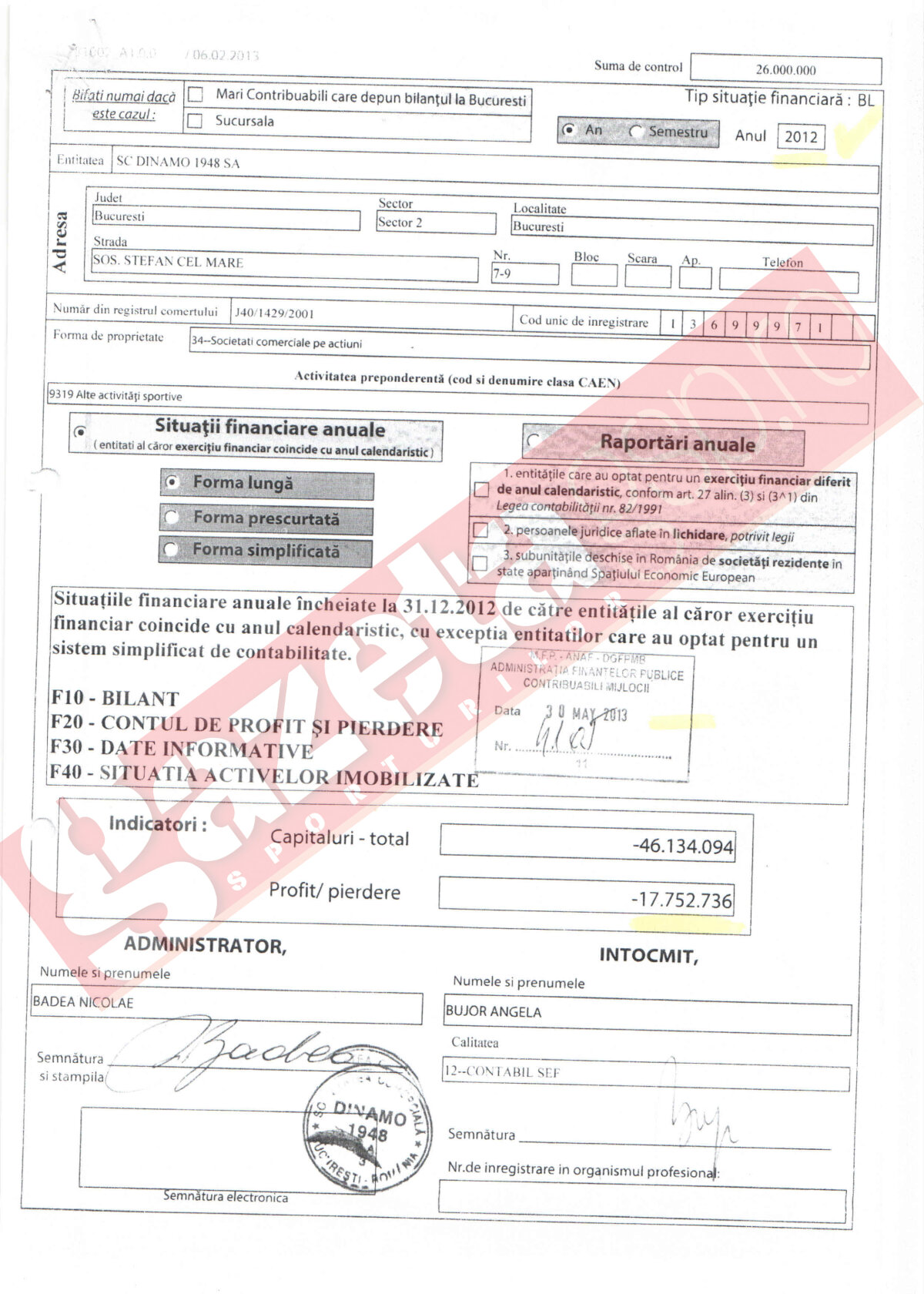 EXCLUSIV FOTO Dinamo e în Champions League la datorii! Sume gigantice, iată dovada!