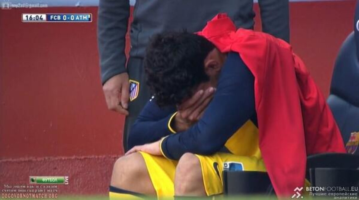 FOTO şi VIDEO 5 minute de coşmar pentru Atletico » Cei mai importanţi doi jucători s-au rupt şi Diego Simeone i-a scos în startul meciului