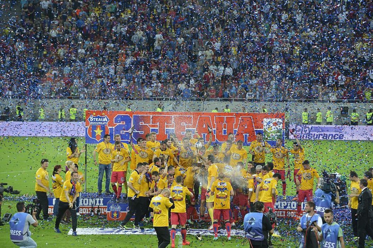 FOTO Petrecere de zile mari pe Naţional Arena » Steaua a sărbătorit cu stil titlul 25 alături de suporteri