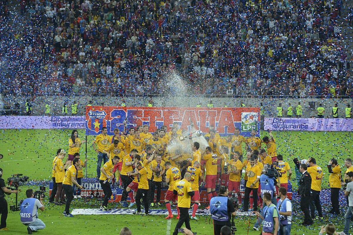 FOTO Petrecere de zile mari pe Naţional Arena » Steaua a sărbătorit cu stil titlul 25 alături de suporteri
