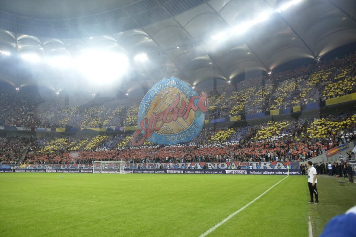 GALERIE FOTO Prima coregrafie 3D! Fanii Stelei au făcut spectacol la finala Cupei României