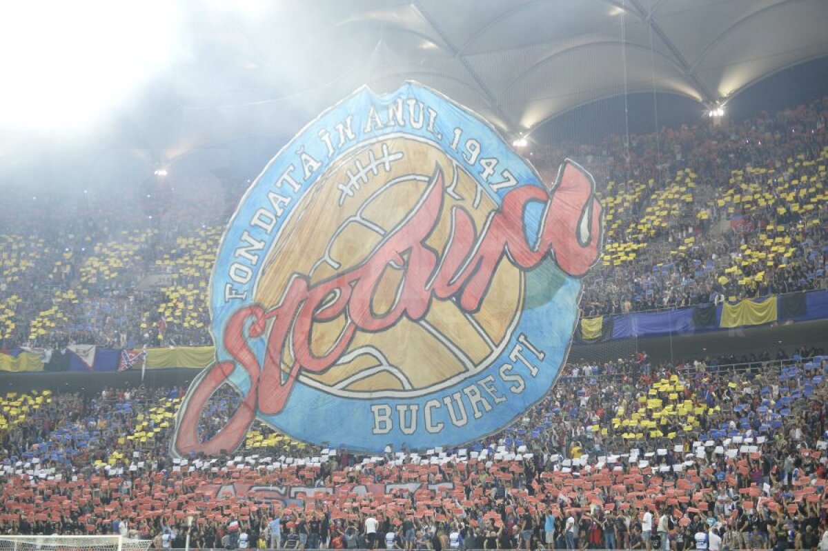 GALERIE FOTO Prima coregrafie 3D! Fanii Stelei au făcut spectacol la finala Cupei României
